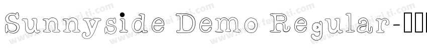 Sunnyside Demo Regular字体转换